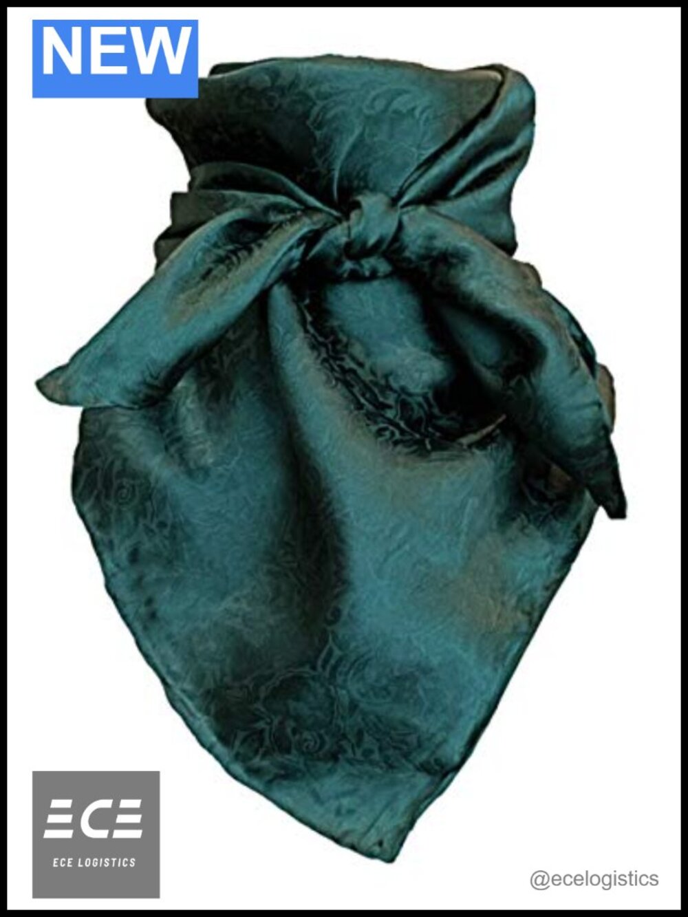 100% Silk Jacquard Scarf 34.5" Lightweight Breathable Unisex Square Wrap